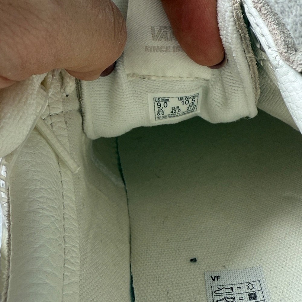 FREE PEOPLE by VANS Sport Low Suede Sneakers Cream and White Casual Sneakers - Picture 8 of 10